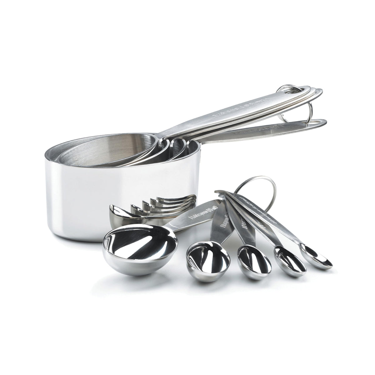 Measuring Cup & Spoon Set SS by Cuisipro – Medium, 0.24 liters_per_day, Stainless Steel, Model 747143