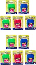 CLI Charles Leonard 2-Hole Pencil Sharpener with Bonus Erasers, Assorted Colors, 12/Set, 2 Sets (CHL76548ST-2)