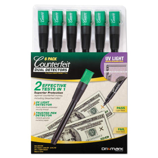 351UV6 Counterfeit Money Detection System by Dri Mark – Plastic, Black/Green, Model DRI-351UV6