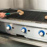 Food Equip Countertop 36" Cast Iron Radiant Gas Charbroiler by Globe – Stainless Steel, Metallic, Model GCB36G-CR