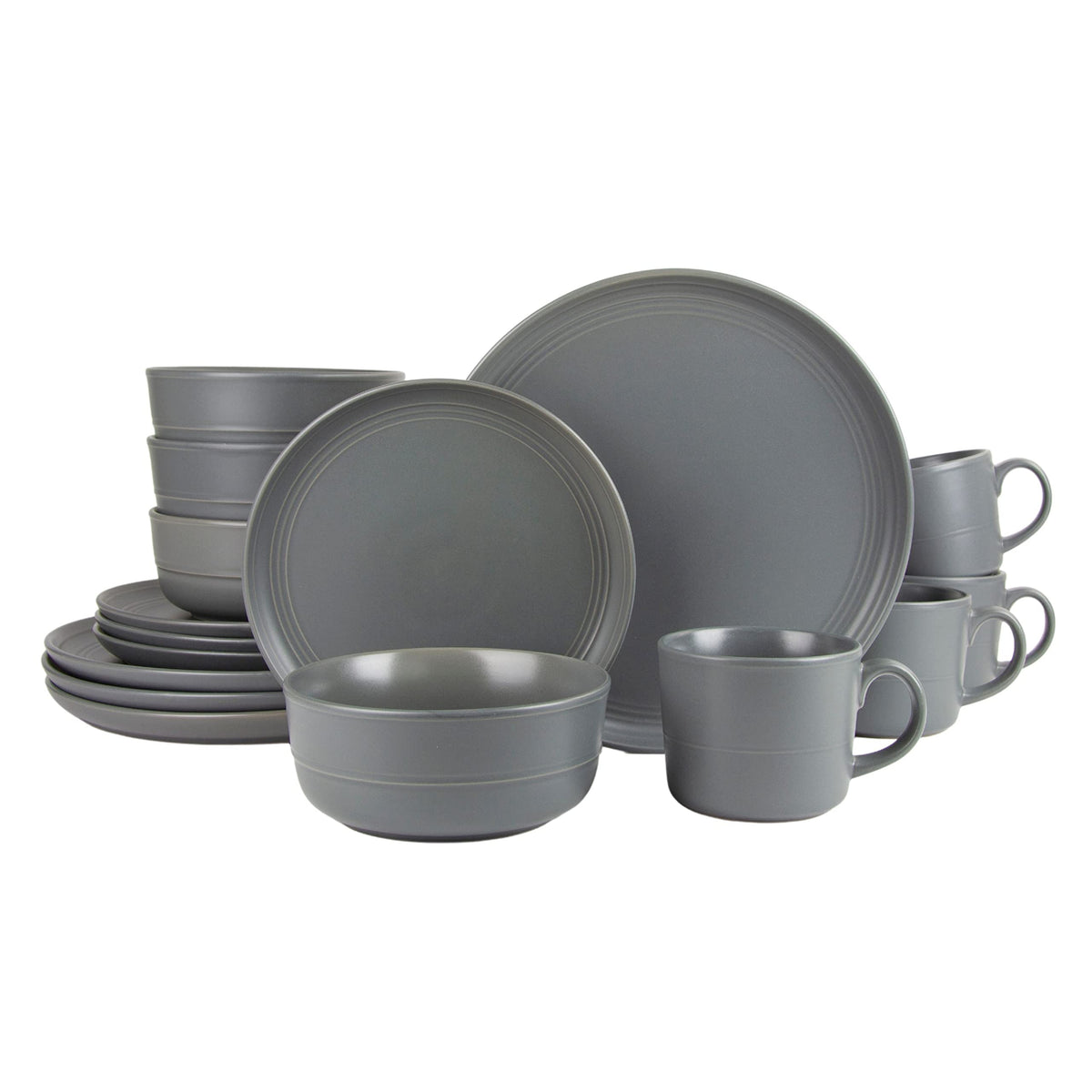 10 Strawberry Street 16 Piece / Matte Gray / 1 Dinnerware Sets