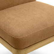 Velvet-Upholstered Dining Chair with Oak Legs by Starlight Canyon Home – Engineered Wood, Brown
