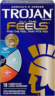 TROJAN All The Feels Latex Condoms, 10CT