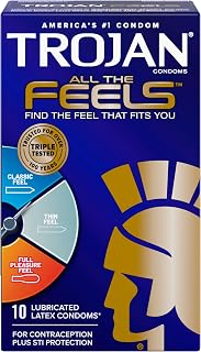 TROJAN All The Feels Latex Condoms, 10CT