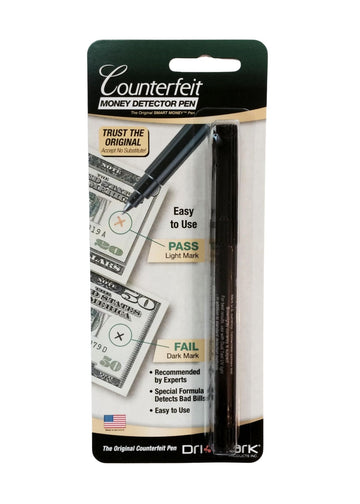 Counterfeit Bill Detector Marker Pen by Dri Mark – 1 Count (Pack of 1), Black, Model DRI351B1