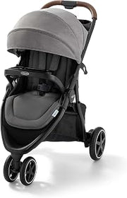 Graco Outpace LX All-Terrain 3-Wheel Baby Stroller, Cohen €” Compatible for Travel System, Easy One-Hand Fold, in-Seat Suspension for Comfortable Ride, Never-Flat Rubber Tires