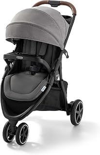 Graco Outpace LX All-Terrain 3-Wheel Baby Stroller, Cohen €” Compatible for Travel System, Easy One-Hand Fold, in-Seat Suspension for Comfortable Ride, Never-Flat Rubber Tires