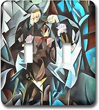 3dRose Three Men Playing Cards Geometric Art After Rockline double toggle switch
