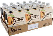 Tejava Peach Black Iced Tea, 24 Pack, 12oz Glass Bottles, Unsweetened, Non-GMO, Kosher, No Sugar or Sweeteners, No calories, No Preservatives, Brewed in Small Batches