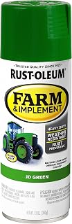 Rust-Oleum Farm & Implement JD Green Spray Paint | Tractor & Implement Coating, Equipment Restoration, Rust Prevention, Durable Outdoor Finish, 12 Oz