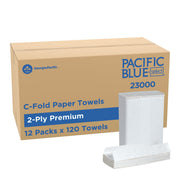 Pacific Blue Select by Georgia-Pacific PRO C-Fold Premium 2-Ply Paper Towels, White, 3.6” Folded Width, 120 Towels Per Pack, 