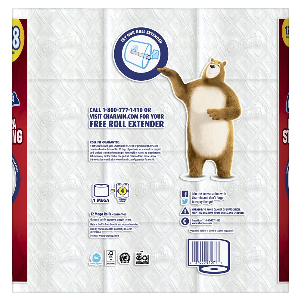 Charmin 12 Count (Pack of 1) / white / 1 Toilet Paper