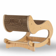 Real Wood Medium Wooden Cat Rocking Chair by Armarkat – 12" (L) x 8" (W) x 23" (H), Wood, Original Wood Grain, Model S1302