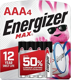 Energizer MAX AAA Batteries,Triple A Alkaline Batteries,4 Count (Pack of 5)