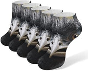 Emu Athletic Ankle Socks for Women Men Running Hiking Cotton Socks Low Cut No Show Sock (5 Pack)