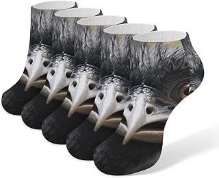 Emu Athletic Ankle Socks for Women Men Running Hiking Cotton Socks Low Cut No Show Sock (5 Pack)