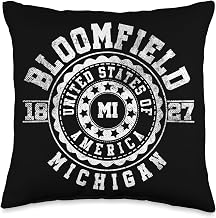 Bloomfield MI | Michigan | Vintage City Apparels Throw Pillow