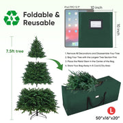 Baleine Christmas Tree Storage Bag, 7.5 Feet, Green