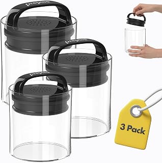 Prepara Evak Fresh Saver Short - Clear Black Handle, Set of 3