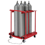 Mobile Forkliftable Cylinder Storage Caddy with by Global Industrial – Alloy Steel, Red, Model 270218C