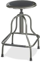 Safco Products Diesel Extended-Height Stool 6665, Industrial Style, Steel Frame, Padded Seat, Height-Adjustable