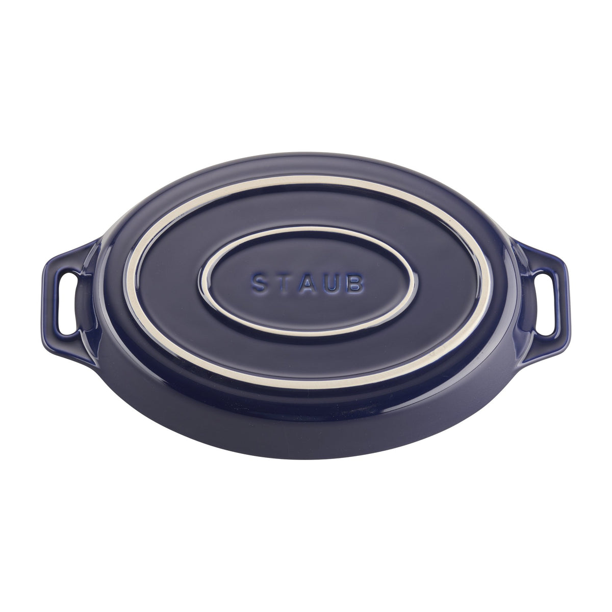 Ceramic Oval Baking Dish Set by STAUB – 2-piece, Ceramic, Dark Blue, Pack of 2, Model 40508-632