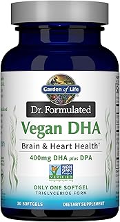 Garden of Life Dr. Formulated Vegan DHA Omega‑3 Supplement, 30 Softgels