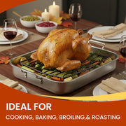 TreeLen V Shape Roasting Rack, Non-Stick Wire, 10 x 8 Inch, Black