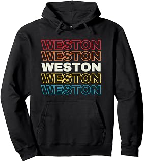 I Love Weston Personalized Retro Sunset First Name Pullover Hoodie