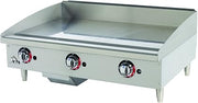 Commercial Griddle - Gas, Thermostat Controls 24"W