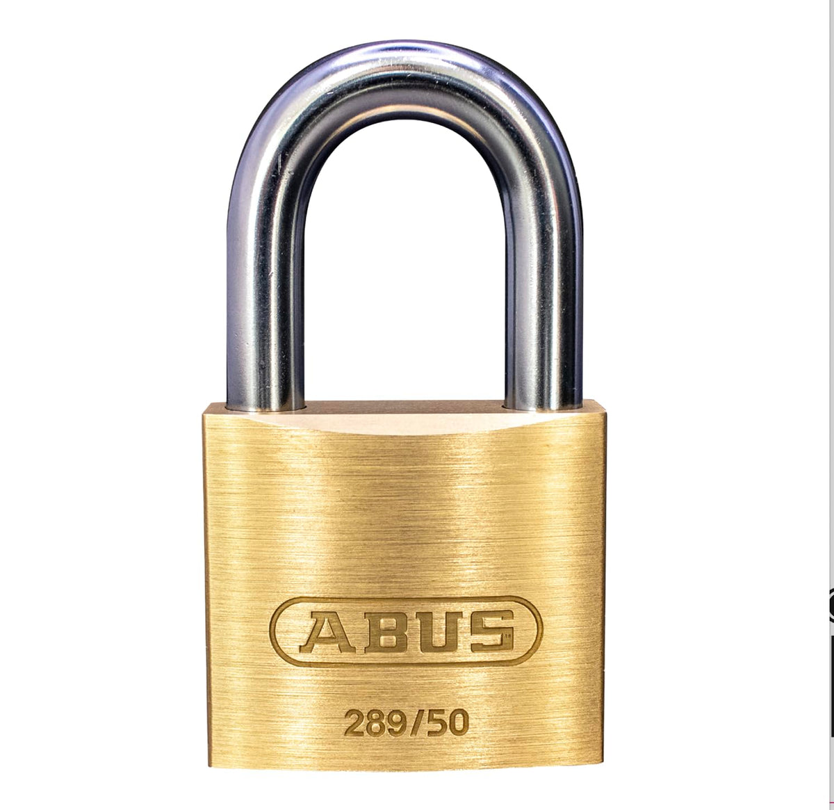 289/50 Stainless Brass Lock with 3 Keys for Outdoor by ABUS – Brass, Gold, Model 41993