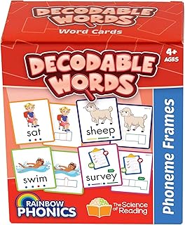 Junior Learning Rainbow Phonics Decodable Words - 160 Learning Flash Cards