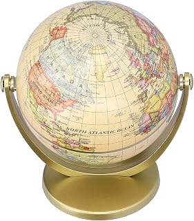 LICAEVEY Plastic Desktop Rotating Globe Beautifully Printed Map for Enhancing Understanding of Earth Geography