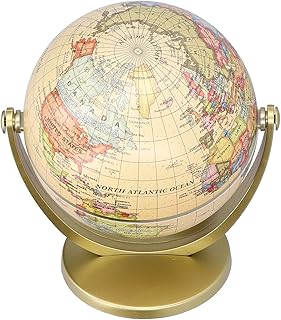 Yosoo Health Gear Mini World Map Globe Desktop Rotating Earth Geography Globe Educational Teaching Tool for Home School Office