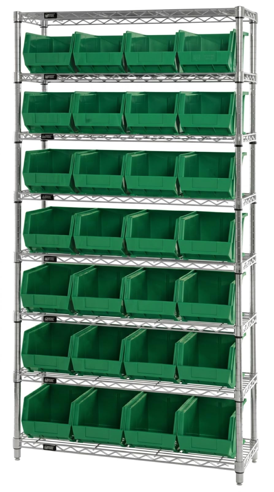 QUANTUM STORAGE SYSTEMS Green / 10L x 6W x 5H / Ultra Stack & Hang Open Storage Bins