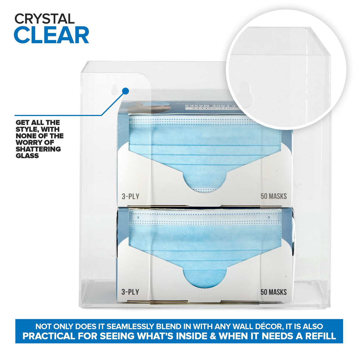 Stock Your Home Double Stack / 2 Count / Clear Lab Supply Dispensers