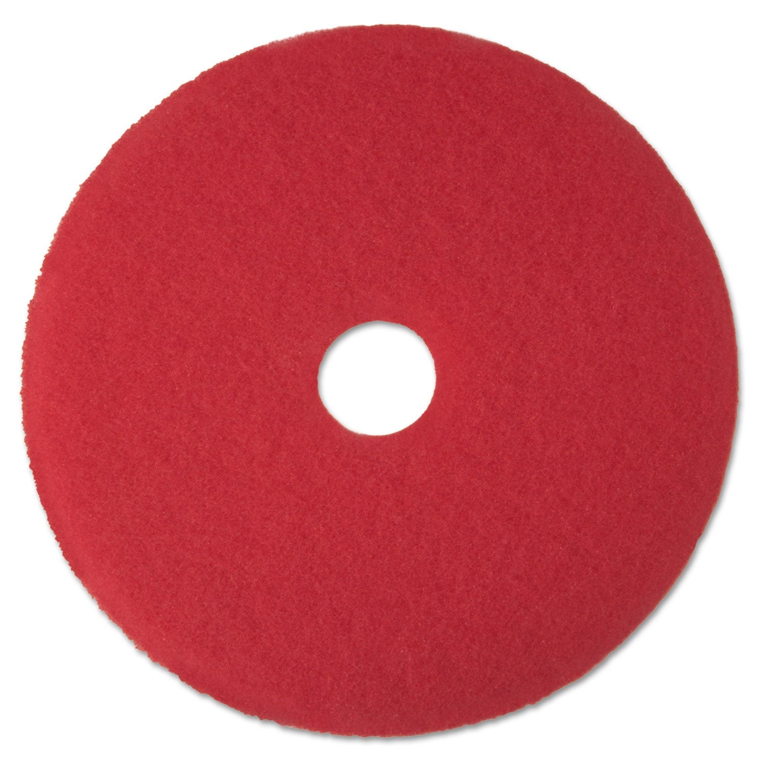 3M 08394 Low-Speed Buffer Floor Pads 5100, 19" Diameter, Red, 5/Carton