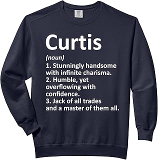 CURTIS Definition Personalized Name Funny Birthday Gift Idea Comfort Colors Adult Sweatshirt
