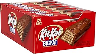 Kit Kat BIG KAT Milk Chocolate Wafer Candy Bars, 1.5 oz, 24 Ct | Crispy wafer candy bars coated in milk chocolate, bulk packed for concessions, parties and resale.