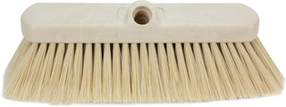 SPARTA 41278EC25 Flo-Thru Plastic Wall Scrub Brush – Equipment Brush with Soft Nylex Bristles for Industrial Kitchens, Hospitals, Commercial Cleaning, 4 Inches, Tan, (Pack of 12)