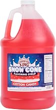 Carnival King Cotton Candy Snow Cone Syrup 1 Gallon - Delicious Shaved Ice Flavoring for Slushies, Machines & Parties