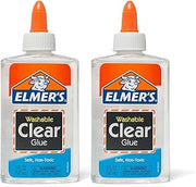 Elmer's Liquid School Glue, Clear Glue, Washable, Great for Making Slime, 10 Ounces Total