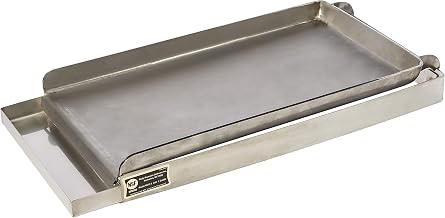 Master Chef 7 Gauge Steel Commercial Two Burner Griddle with Removable Grease Tray