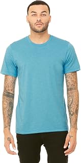 BELLA+CANVAS Bella + Canvas Unisex Jersey Short-Sleeve T-Shirt - Heather Aqua - XS - (Style # 3001C - Original Label)