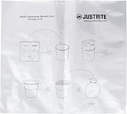 Justrite 26827 Aluminum/Polyethylene Disposable Bucket Liner with Twist-Tie