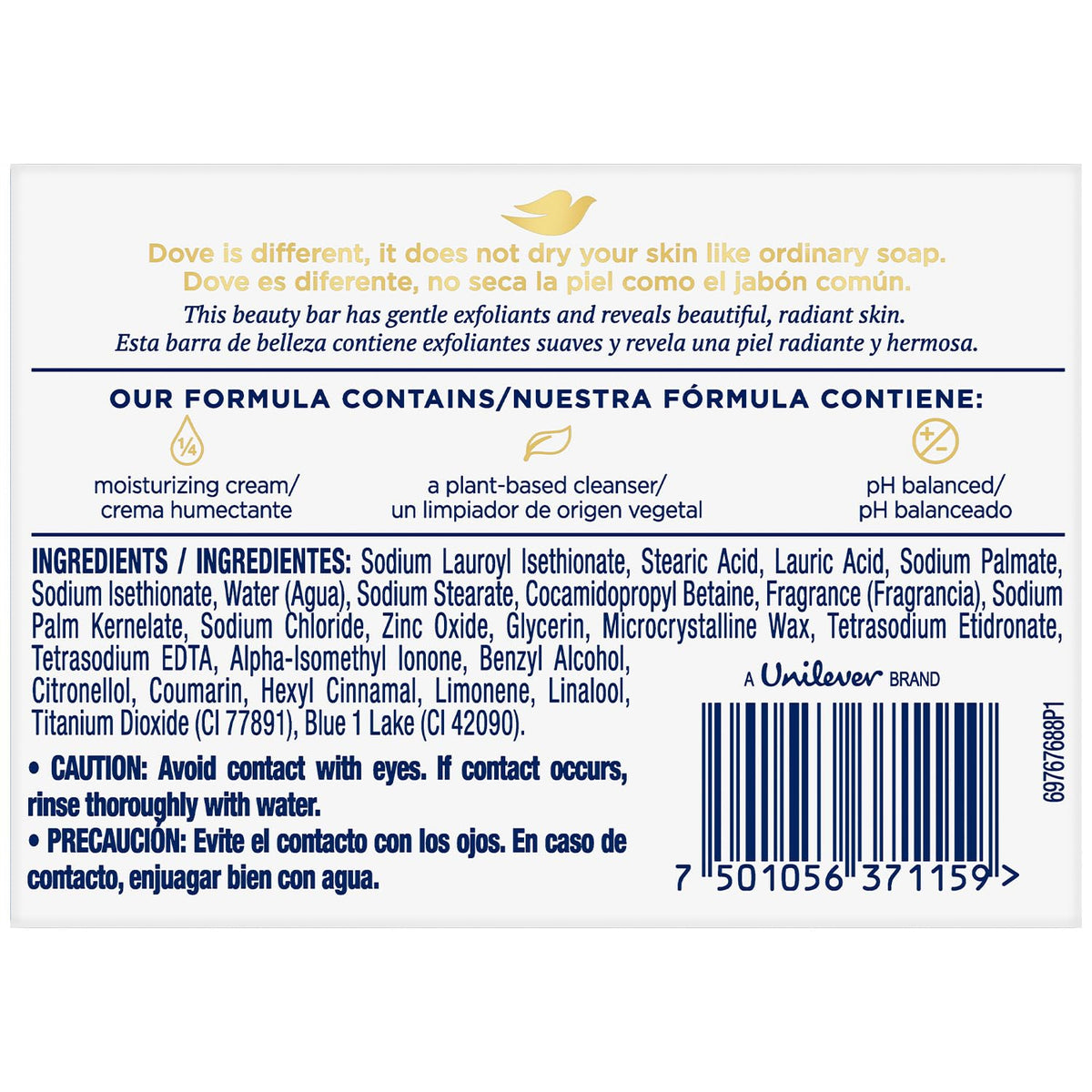 Soap, Gentle Exfoliating Beauty Bar 3-Pack, 3-in-1 Moisturizing Face, Body & Hand Soap, 4.75 Oz Ea. by Dove – 10.5 Ounce (Pack of 1), white, Model DOVE09