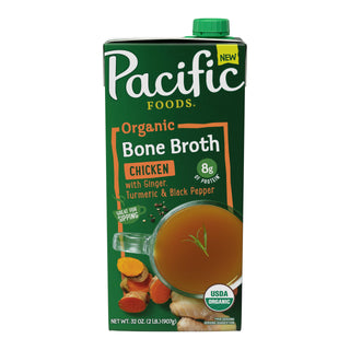 Organic Turmeric Ginger Black Pepper Bone Broth by Pacific Foods – 32 Ounce (Pack of 1)