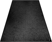 Global Industrial 4'W x 6'L Plush Entrance Mat, 3/8" Thick, Charcoal Black