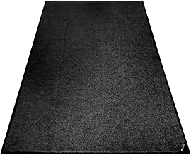 Global Industrial 4'W x 6'L Plush Entrance Mat, 3/8" Thick, Charcoal Black