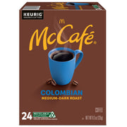 Colombian, Single Serve Coffee Keurig K-Cup Pods, Medium Roast, 96 Count (8 Packs of 24) by McCafe – 24 Count (Pack of 8), Pack of 8, Model 10043000080396